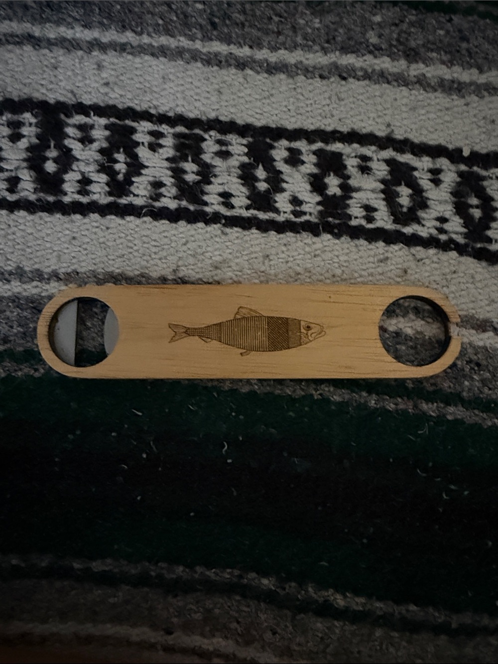 Bamboo Fish-Engraved Bottle Opener - Natural